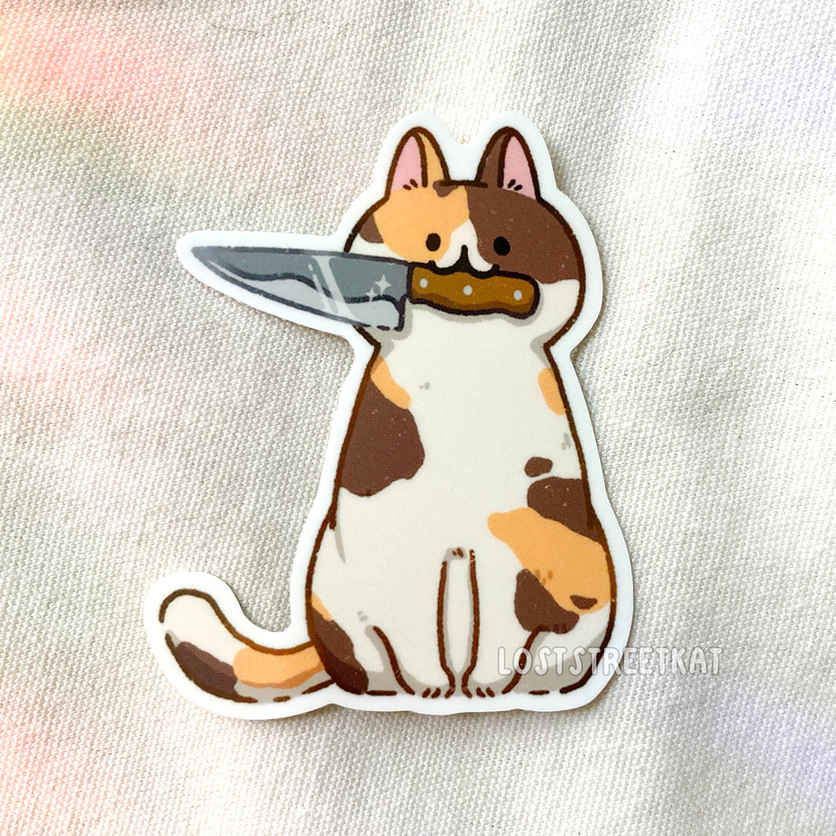 Calico Knifecat Enamel Pin -   Enamel pin , Enamel pins, Enamel  pin collection