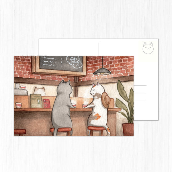 Coffee Date Postcard - loststreetkat