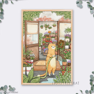 Gardening Kitty Print (12"x18") - loststreetkat