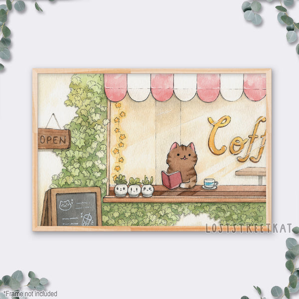 Ivy Cafe Print (12"x18") - loststreetkat