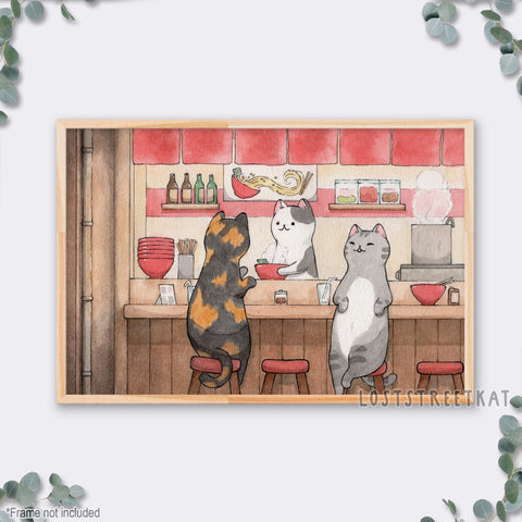 Ramen Cats Print (12"x18") - loststreetkat