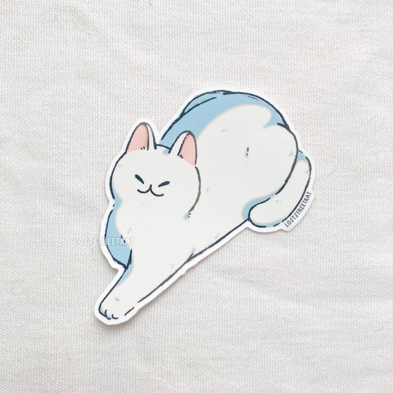 Sunbathing Cat Vinyl Sticker