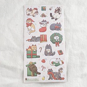 Christmas Cats Sticker Sheet