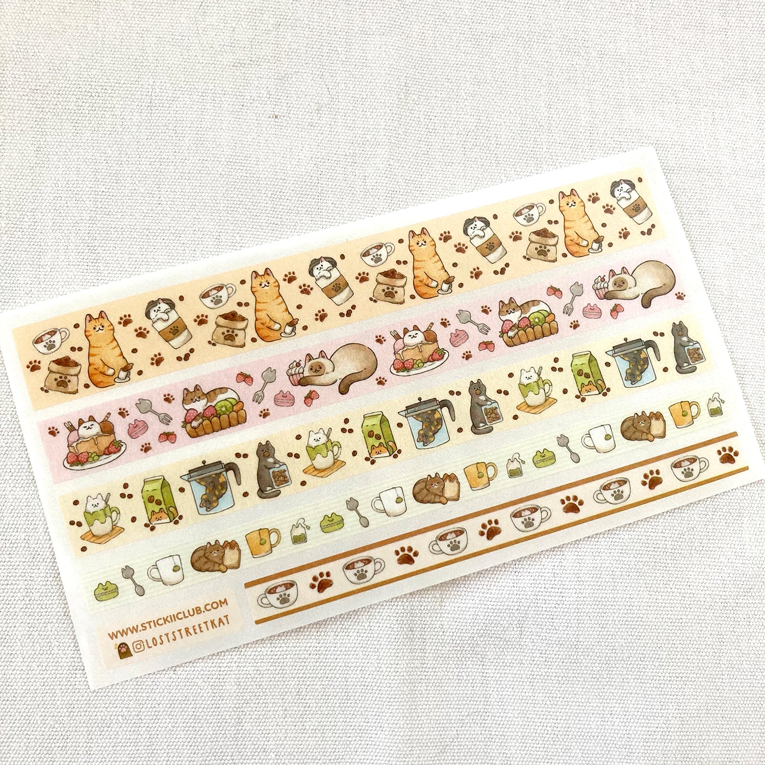 Cat Cafe Treats Sticker Sheet