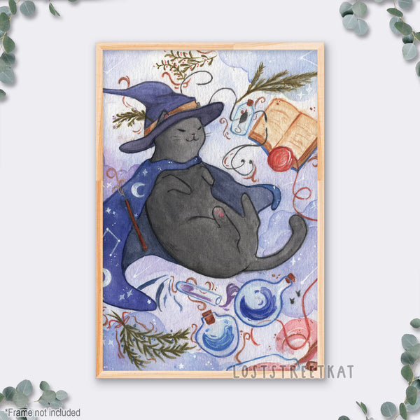 Sorcerer Cat Print (12"x18") - loststreetkat