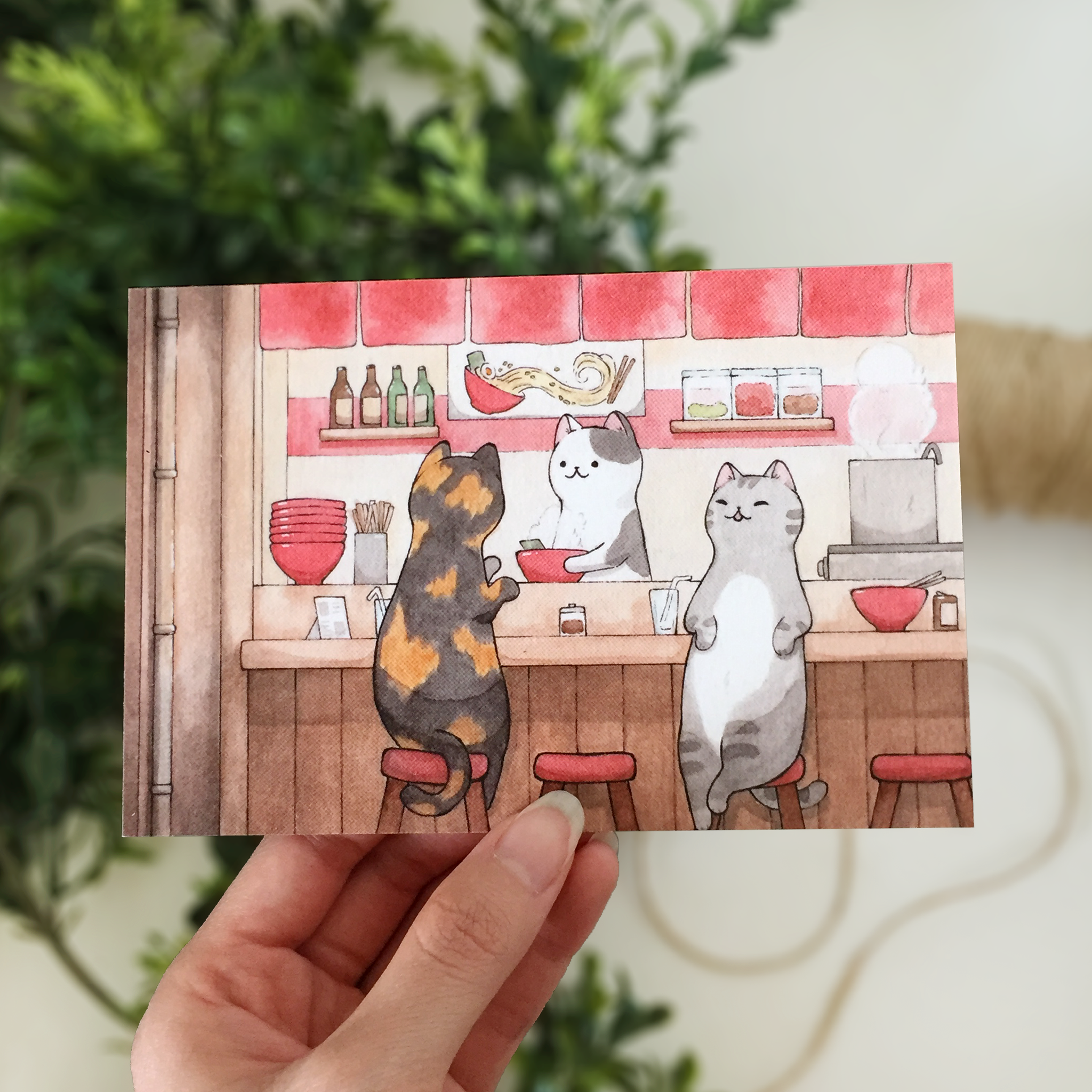 Ramen Cats Postcard - loststreetkat
